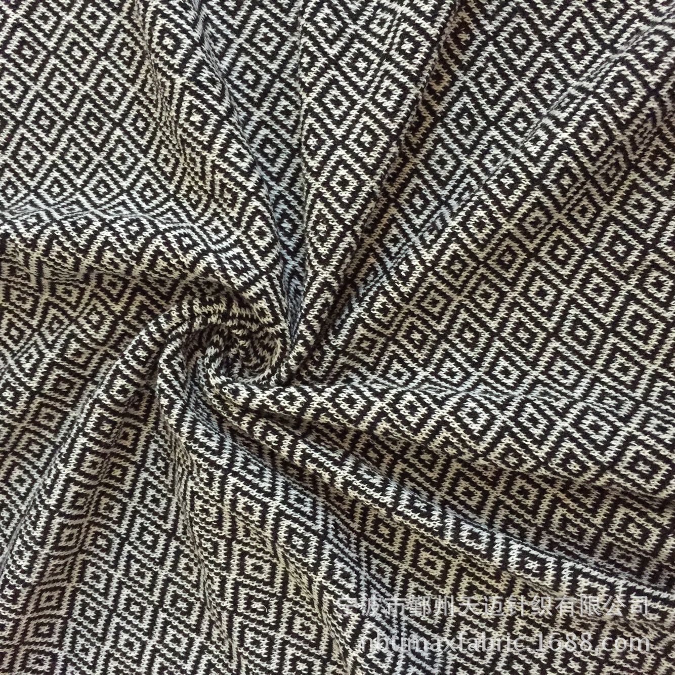 粗针色织提花布粗针毛圈布提花毛圈针织布粗线鱼鳞布