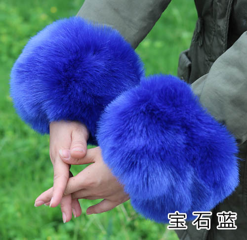 Pulsera de piel de zorro de piel sintética de piel de mapache pulsera de piel de conejo de piel sintética