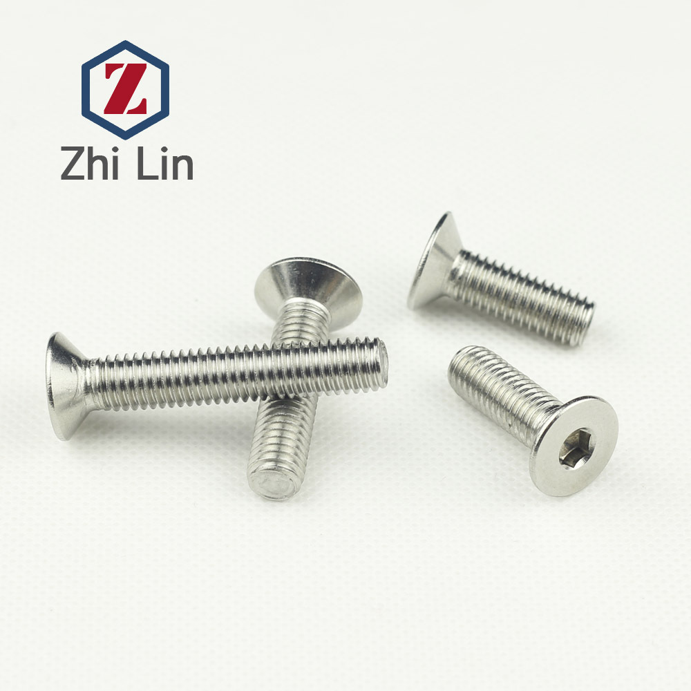 M3 不锈钢201沉头内六角机螺钉 平头内六角螺丝 DIN7991厂家直销