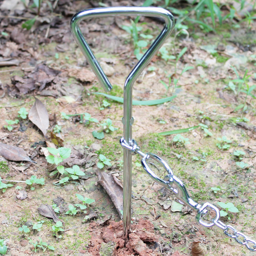 Outdoor iron galvanized chrome pet leash bolt dog ground pile holder fixed pile pet supplies dog pile