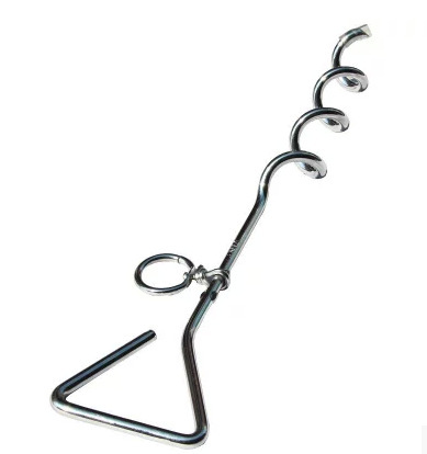 Outdoor iron galvanized chrome pet leash bolt dog ground pile holder fixed pile pet supplies dog pile