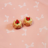 Realistic small strawberry, food play, phone case, earrings, handmade