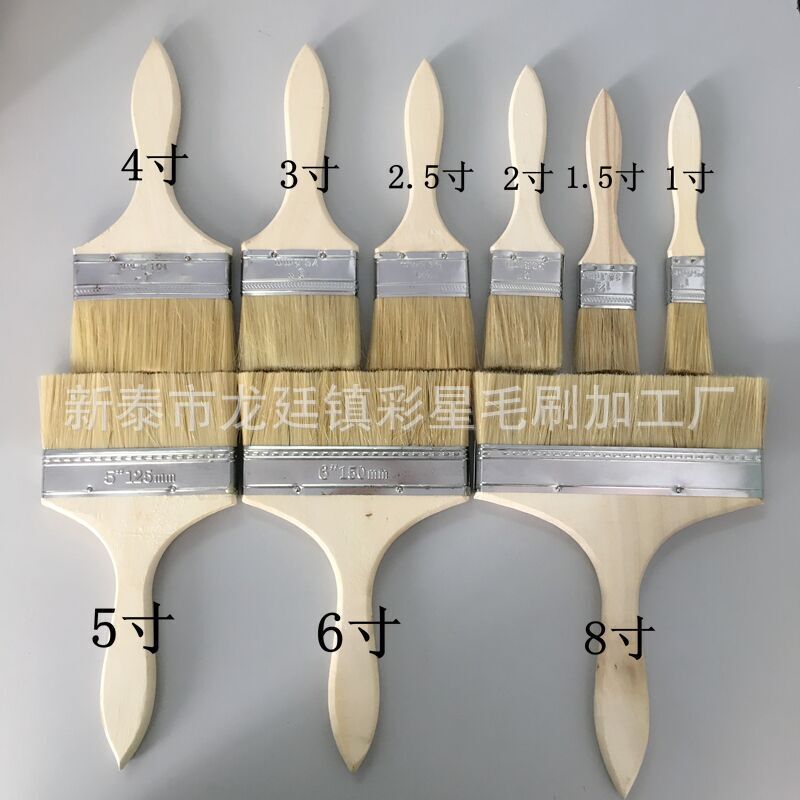Factory wholesale thickened wooden handle paint brush bristle brush industrial wooden handle brush barbecue brush all kinds of brush