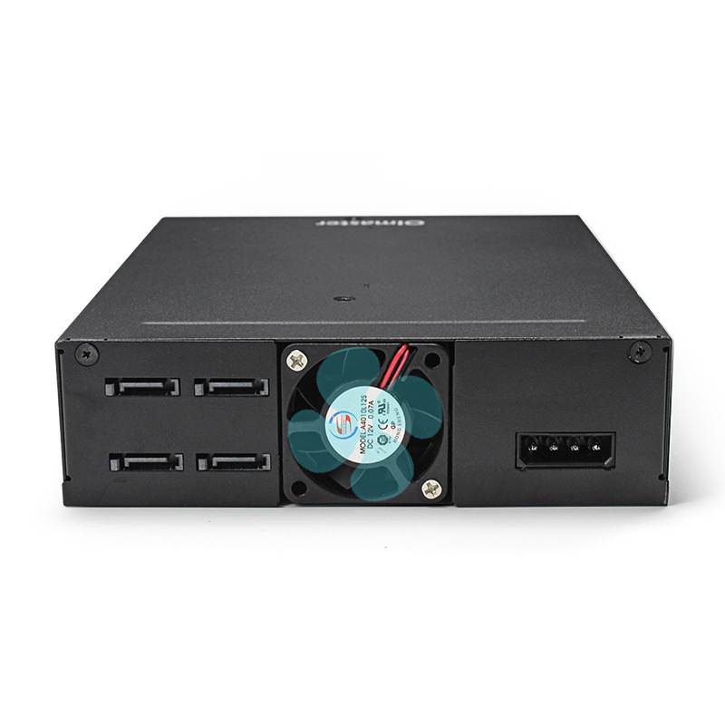 Caja de disco duro de 2,5 pulgadas integrada de metal caja de disco duro chasis de disco múltiple de cuatro discos caja de disco duro de unidad óptica incorporada con ventilador