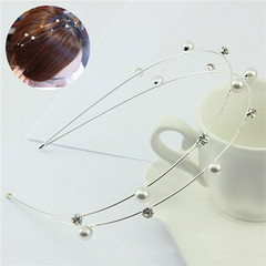 Korean-style exquisite hair accessories, double-water drill hair clips, sweet pearl hair clips, factory drop shipping