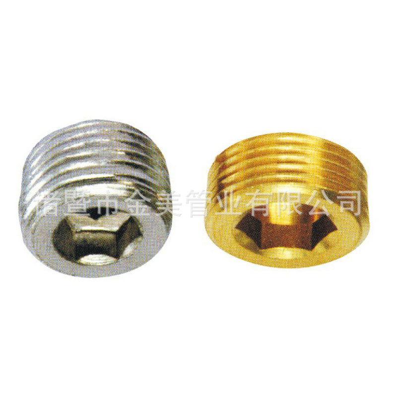 黄铜堵头 铁堵头 水暖配件 内六角堵头 铁外丝堵头 工厂长期供应
