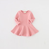 Autumn demi-season dress, children's skirt, children's clothing, long sleeve, 1-4 years, wholesale