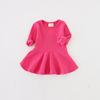 Autumn demi-season dress, children's skirt, children's clothing, long sleeve, 1-4 years, wholesale