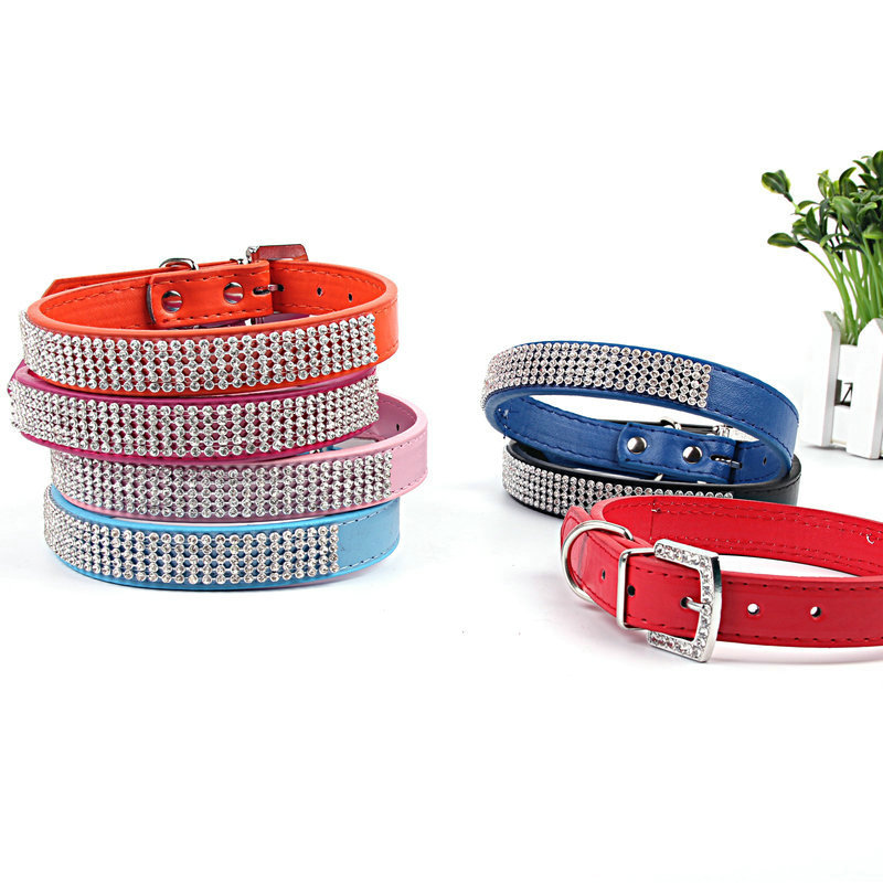 Pet dog A collar for a horse DRILLING Diamond A collar for a horse PU Doggy Traction rope A collar for a horse goods in stock Manufactor pet Supplies