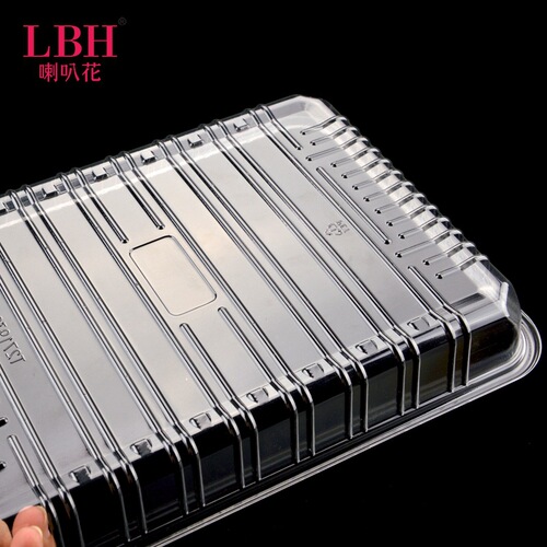 Petunia disposable plate pet plastic fresh food tray thickened supermarket fruit and vegetable packaging plate durian box 100 pieces