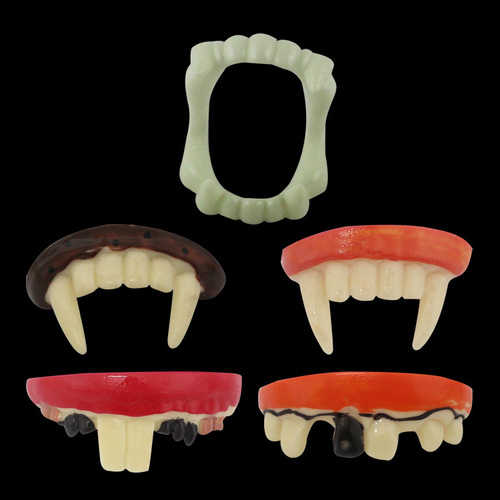 Halloween movie cosplay props fake teeth blood plasma Gothic vampire zombie teeth costume party teeth