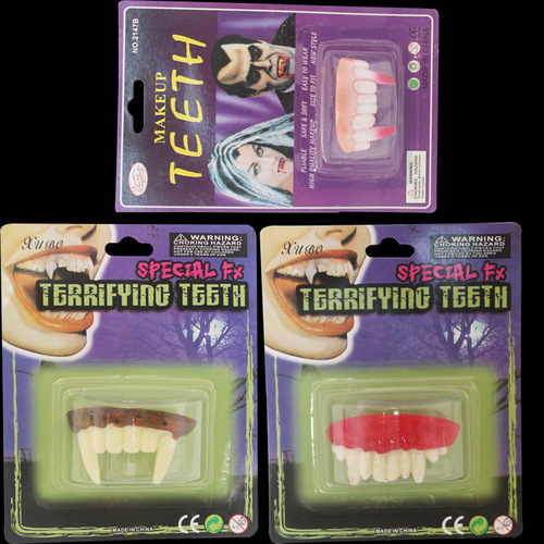 Halloween movie cosplay props fake teeth blood plasma Gothic vampire zombie teeth costume party teeth