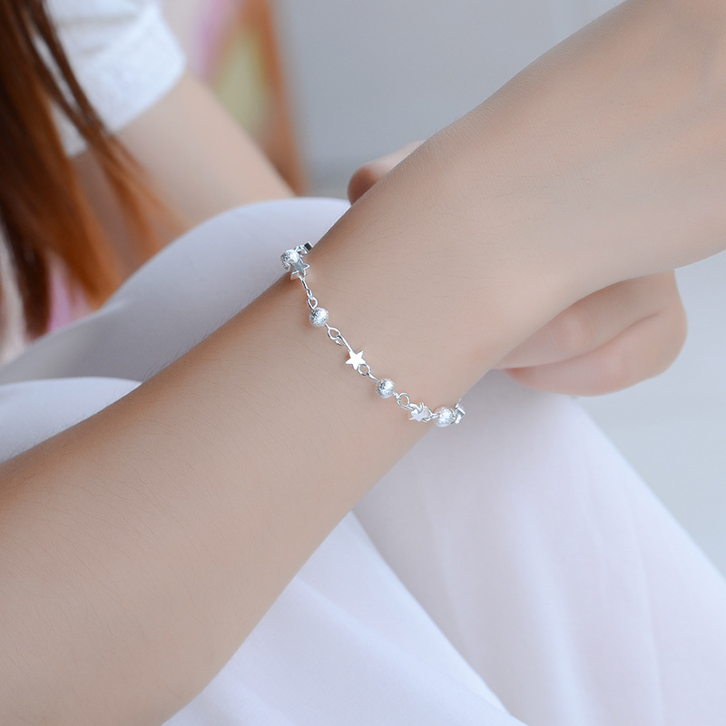Bracciale stella in argento per donna gioiello minimalista_voghion.com