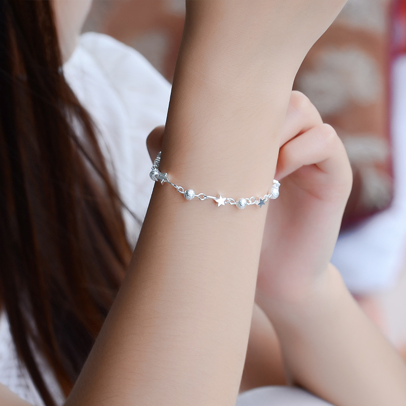 Bracciale stella in argento per donna gioiello minimalista_voghion.com