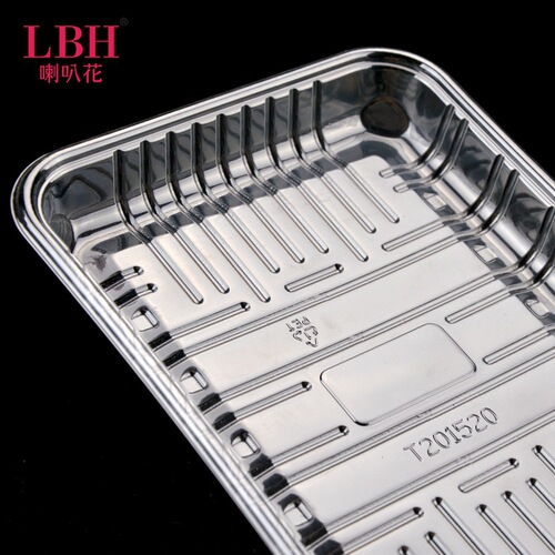 Petunia disposable plate pet plastic fresh food tray thickened supermarket fruit and vegetable packaging plate durian box 100 pieces