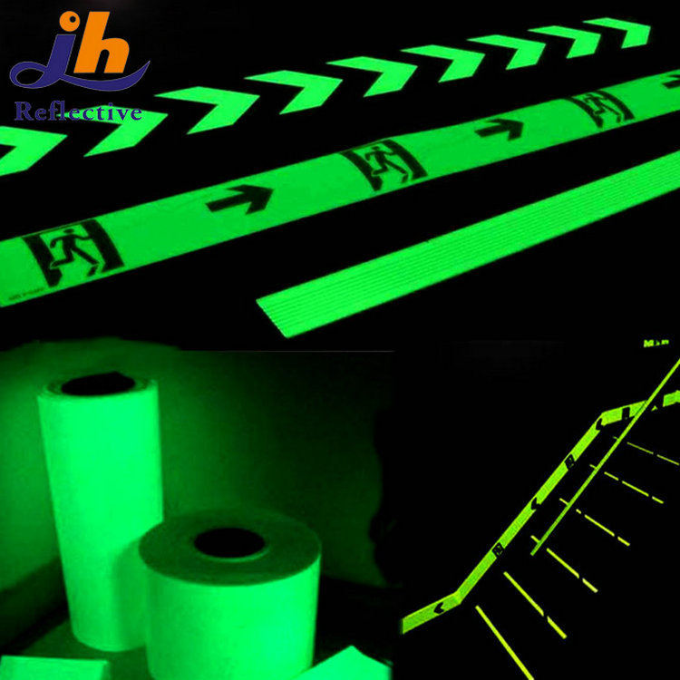 夜光发光胶带 蓄光夜光发光膜荧光胶带 PVC夜光标志 反光膜材料