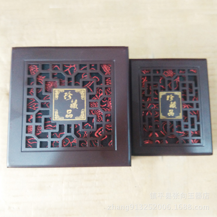 批发佛珠玉手镯手串手链包装盒子 手把件吊坠木盒批发