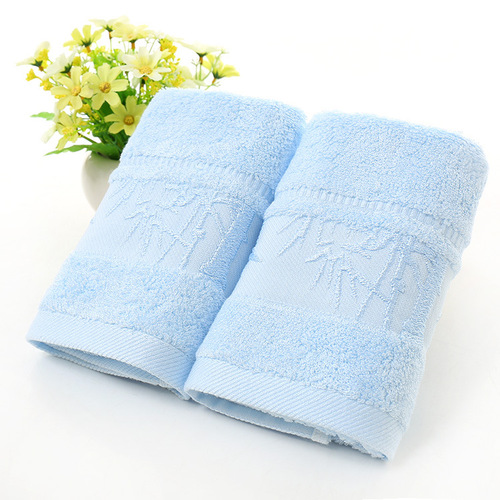 Bamboo fiber children's towel plain bamboo jacquard face wash towel soft absorbent bath towel wholesale factory