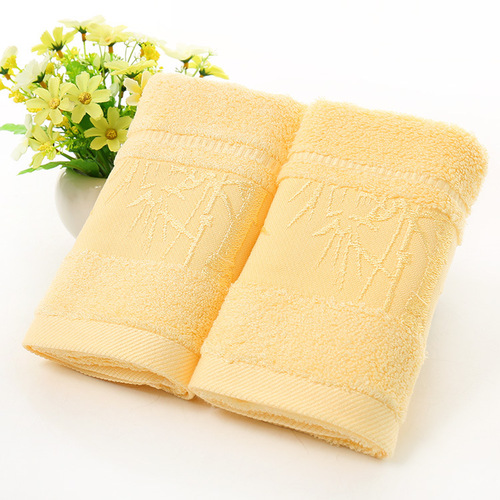 Bamboo fiber children's towel plain bamboo jacquard face wash towel soft absorbent bath towel wholesale factory