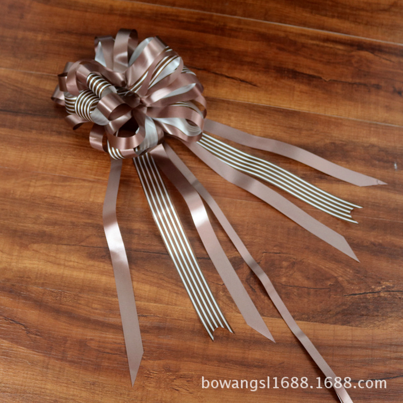 Grande actualizado rayado flor perezoso nudo Garland actividad Navidad regalo fruta cesta flor embalaje guirnalda cinta