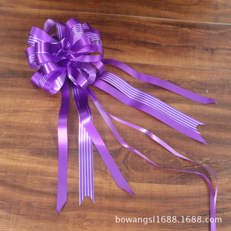 Grande actualizado rayado flor perezoso nudo Garland actividad Navidad regalo fruta cesta flor embalaje guirnalda cinta