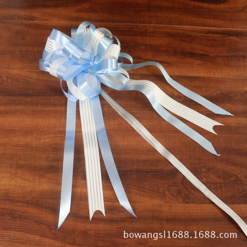 Grande actualizado rayado flor perezoso nudo Garland actividad Navidad regalo fruta cesta flor embalaje guirnalda cinta