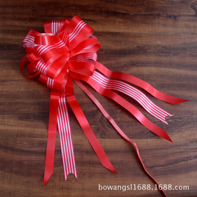 Grande actualizado rayado flor perezoso nudo Garland actividad Navidad regalo fruta cesta flor embalaje guirnalda cinta