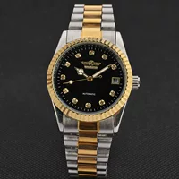 Golden Gear Winner Мужские механические часы Римские дипломированные карманные часы Выдалбливают с календарем Механические часы 240