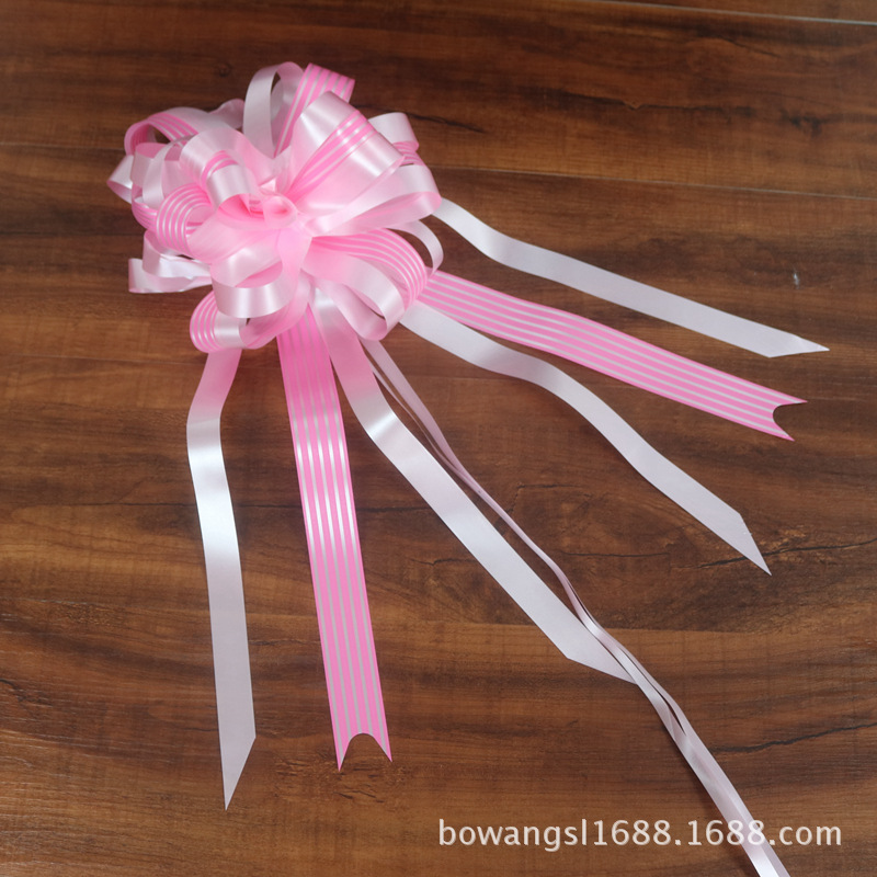 Grande actualizado rayado flor perezoso nudo Garland actividad Navidad regalo fruta cesta flor embalaje guirnalda cinta