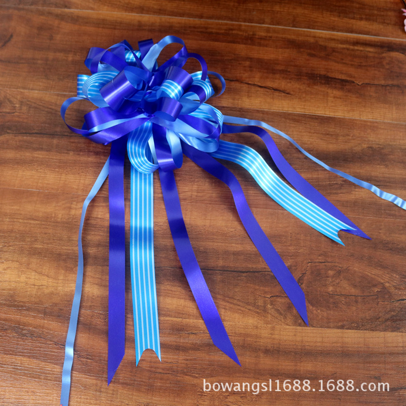 Grande actualizado rayado flor perezoso nudo Garland actividad Navidad regalo fruta cesta flor embalaje guirnalda cinta