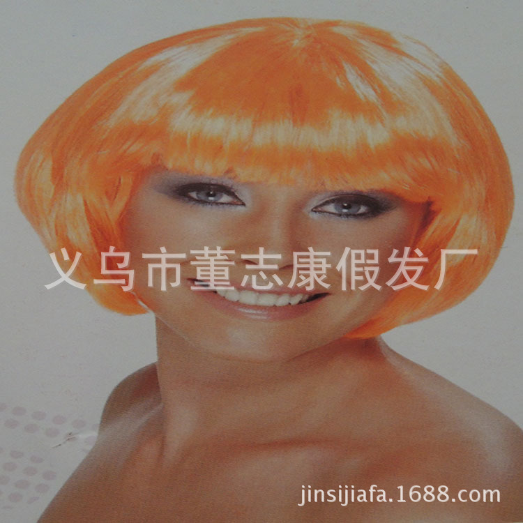 Suministro transfronterizo Carnaval Qi Bangs estudiante Festival de Pelo colorido BoBo cabeza Halloween estudiante corto Peluca de pelo tocado image 18