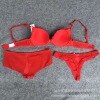 Red underwear for bride, birthday charm, bra, lace supporting set