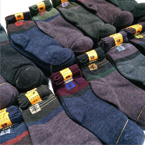 Men's imitation wool mid-calf socks, thick and warm, autumn and winter style, leisure socks, stall goods, wholesale socks