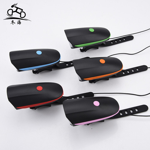 7588 bicycle light rechargeable horn headlight USB multi-function rechargeable flashlight riding equipment night riding light