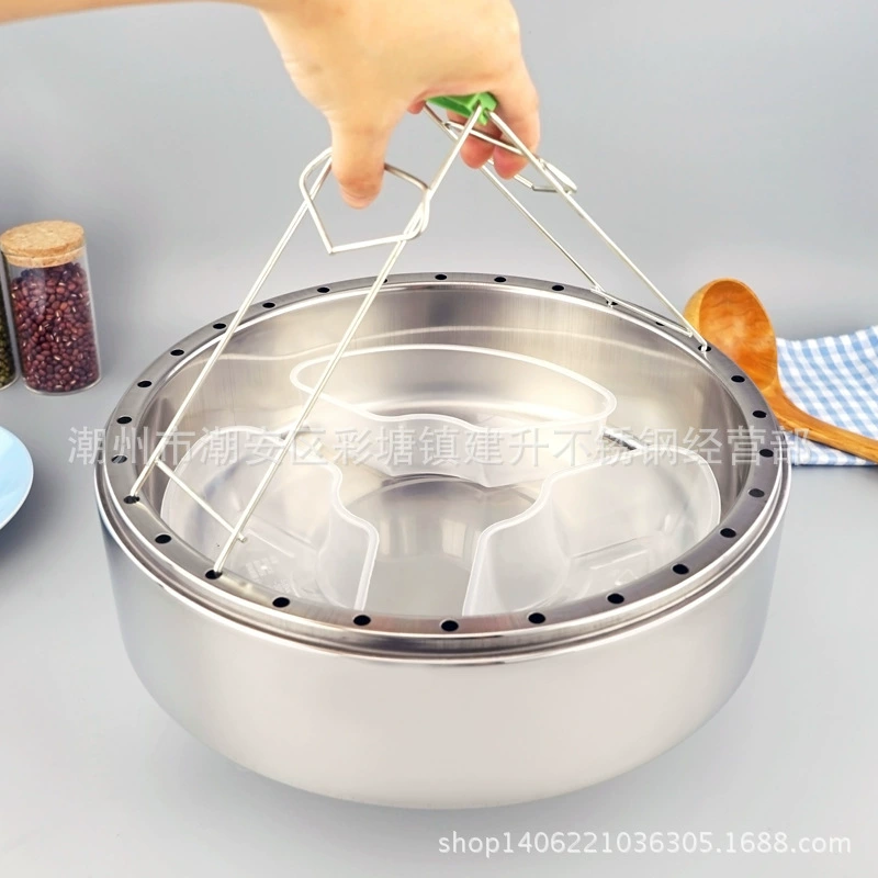 Stainless steel steamer by Jian Sheng Da, энергосберегающий пароварник, утолщенный четырехслойный, без запаха, высокая эффективность и экономия, кастрюля