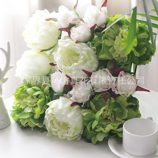 [婚庆花墙 法国牡丹花头 盛开的牡丹 假花绢花 仿真花墙 摄影道具]