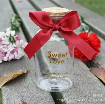 厂家直销PET塑料瓶食品级别透明漂流瓶许愿瓶批发（含木塞）裸瓶