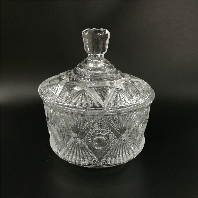 无铅玻璃糖果罐　欧式糖缸糖果盅干果罐零食糖果盒果斗果盘