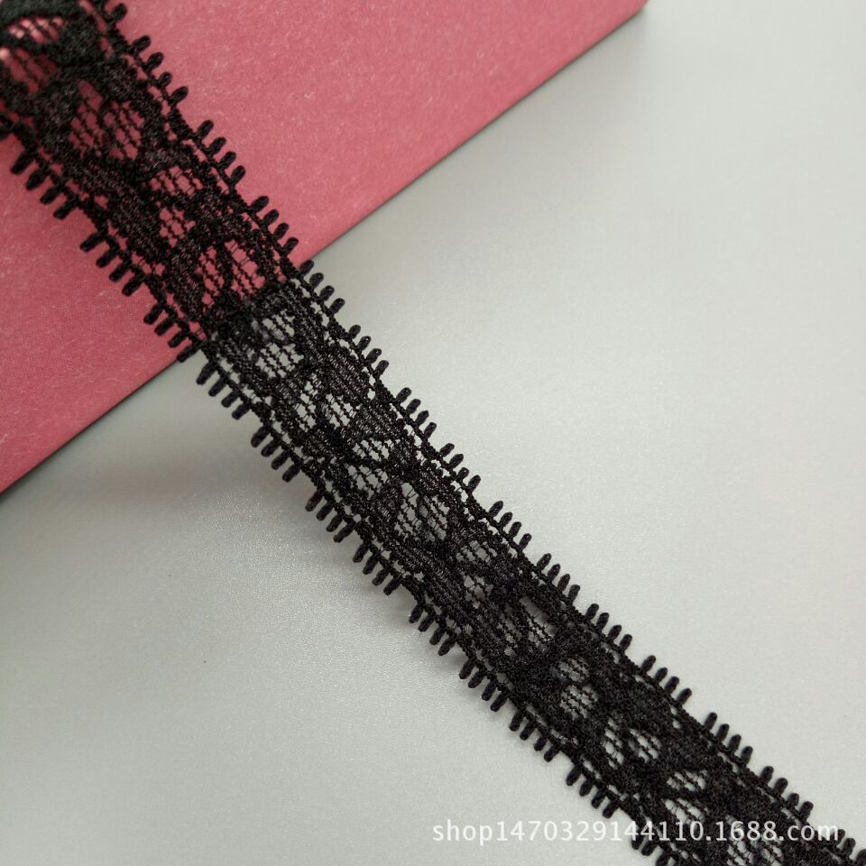 厂家直销现货批发1.5cm双牙边小弹力蕾丝花边各种各样的鞋带花边