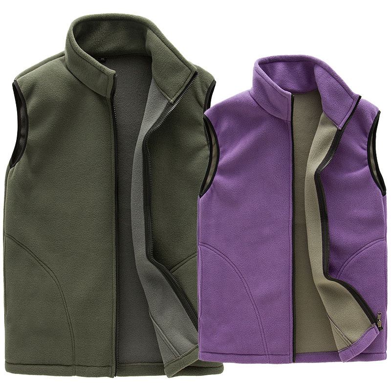 Autumn and Winter Outdoor Sports Leisure Vest Sleeveless Outdoor Russo Sweater Sweater Waterproof Fleece Warm Vest Vest