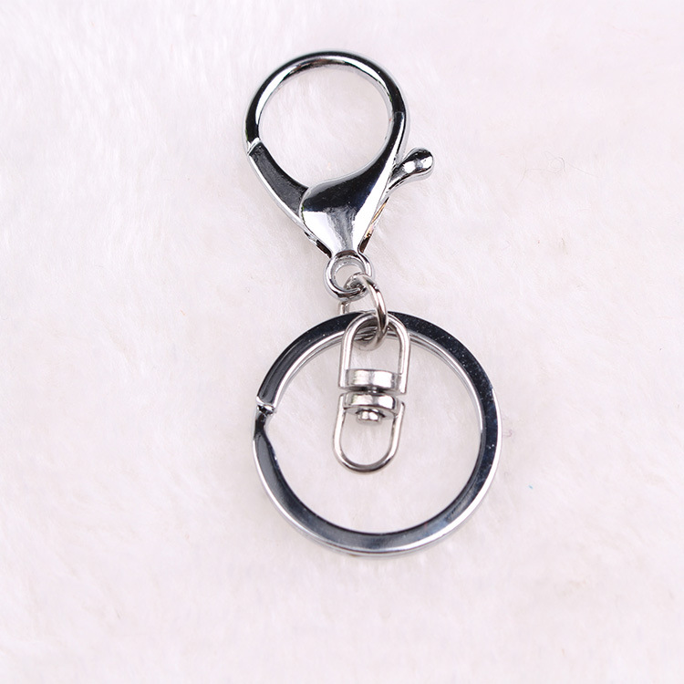 Directo de fábrica Nuevo llavero de metal DIY llavero de tres piezas de aleación de zinc broche de langosta accesorios de la joyería