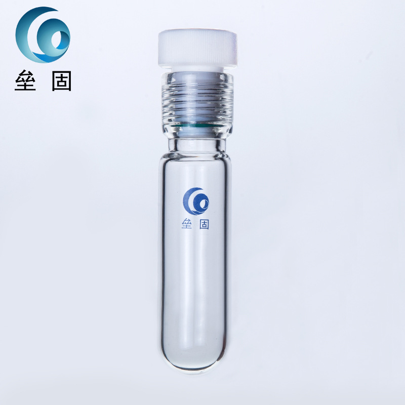 28*70mm厚壁耐压瓶 25ml玻璃耐压瓶 玻璃耐压试管 四氟塞耐压管