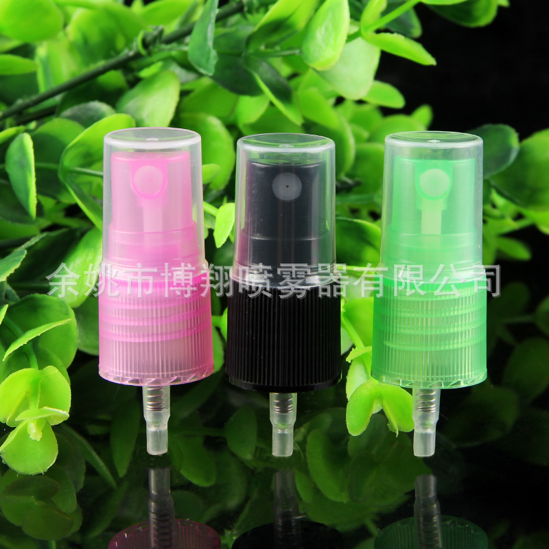 源头厂家化妆水香水细雾喷头 透明塑料瓶多色喷头 多口径香水喷头