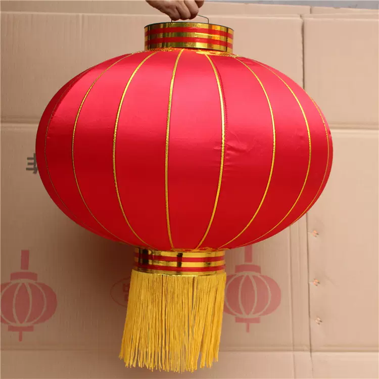 新年春节灯笼挂大门绸缎大红灯笼喜庆结婚婚庆绸缎螺丝杆户外