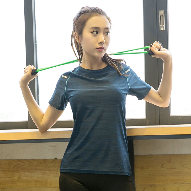 Плюс размер спорта на открытом воздухе быстросохнущая футболка Женская Толстая сестра 200 кг куртка для йоги Бег Фитнес Йога с коротким рукавом