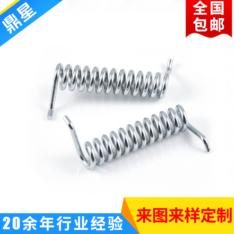 生产供应 手电筒不锈钢弹簧 不锈钢带钩弹簧加工 耐高温涡卷弹簧