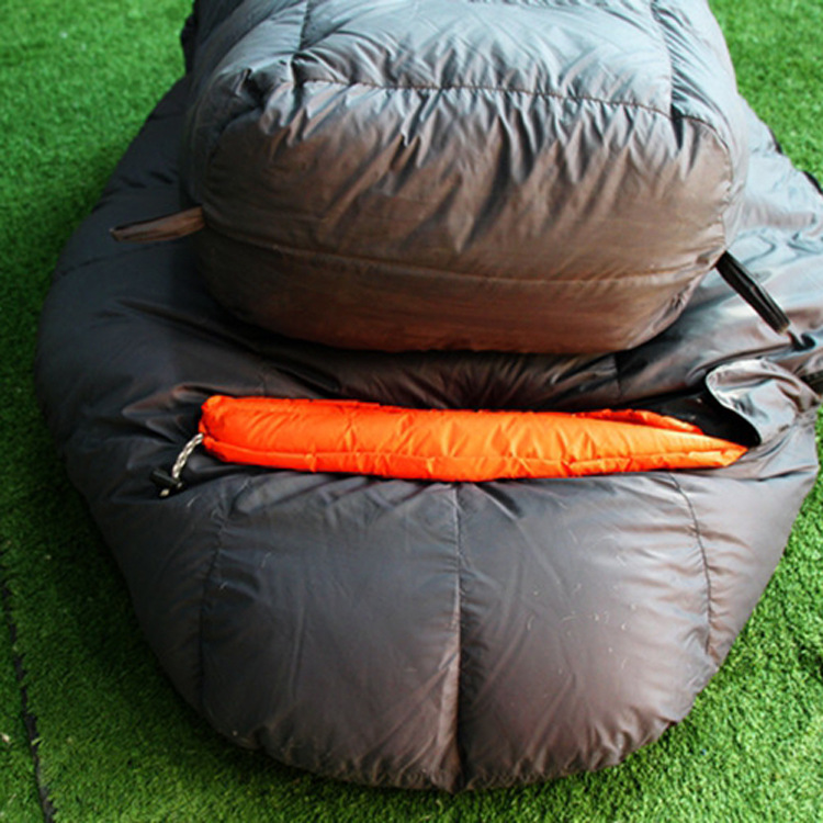Durable keep warm travel sleeping bag for camping with down