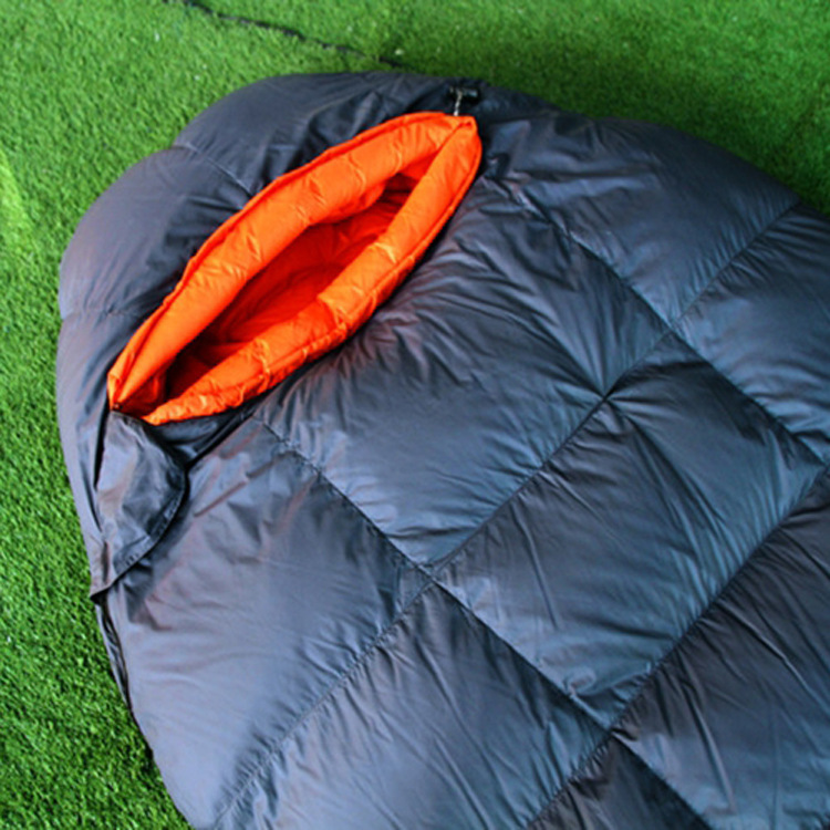 Durable keep warm travel sleeping bag for camping with down
