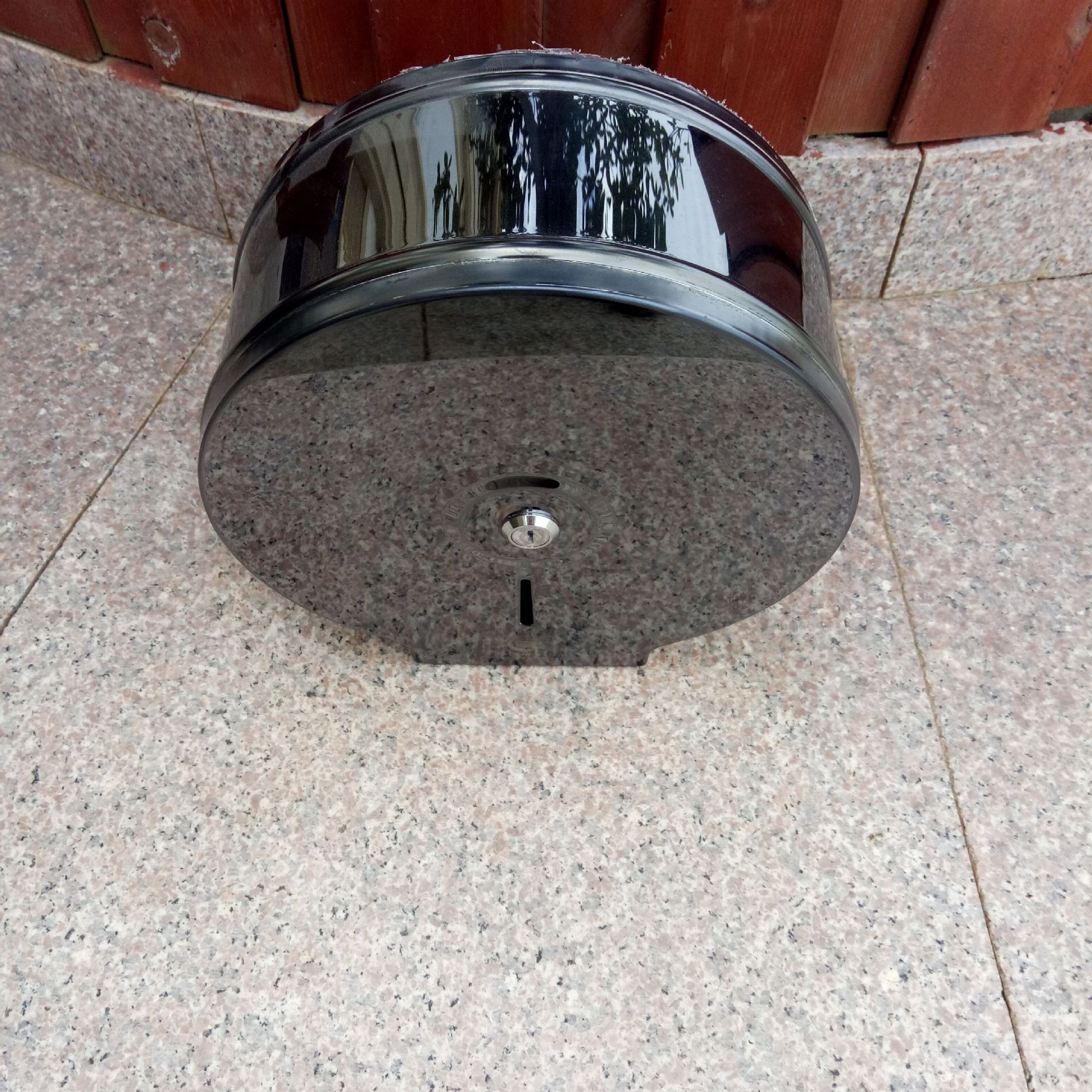 Caja de papel de rollo grande sin perforaciones Hotel rollo caja de papel higiénico estante de papel higiénico montado en la pared caja de papel de placa grande