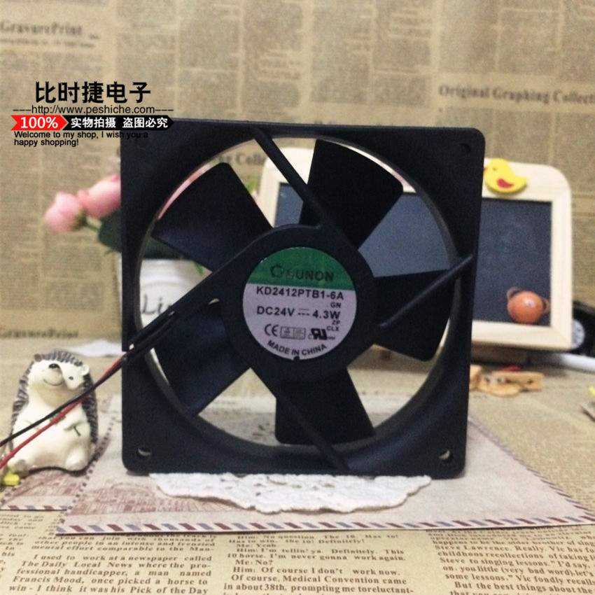 台湾SUNON 1225 24V 散热风扇KD2412PTB1-6A.GN 12cm